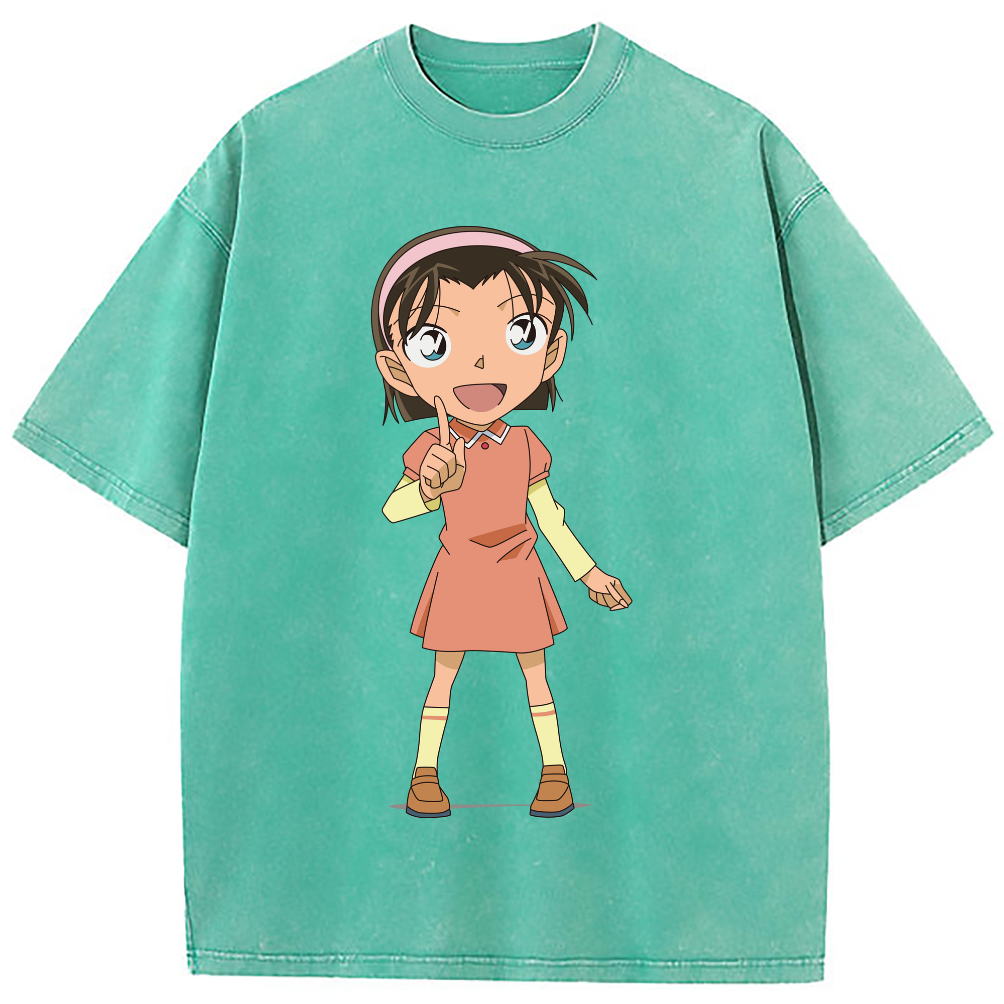 （画像用） 名探偵コナン 吉田 歩美 よしだ あゆみ Detective Conan my Yeager 綿100% ヴィンテージ風 半袖Tシャツ（フロントプリント）